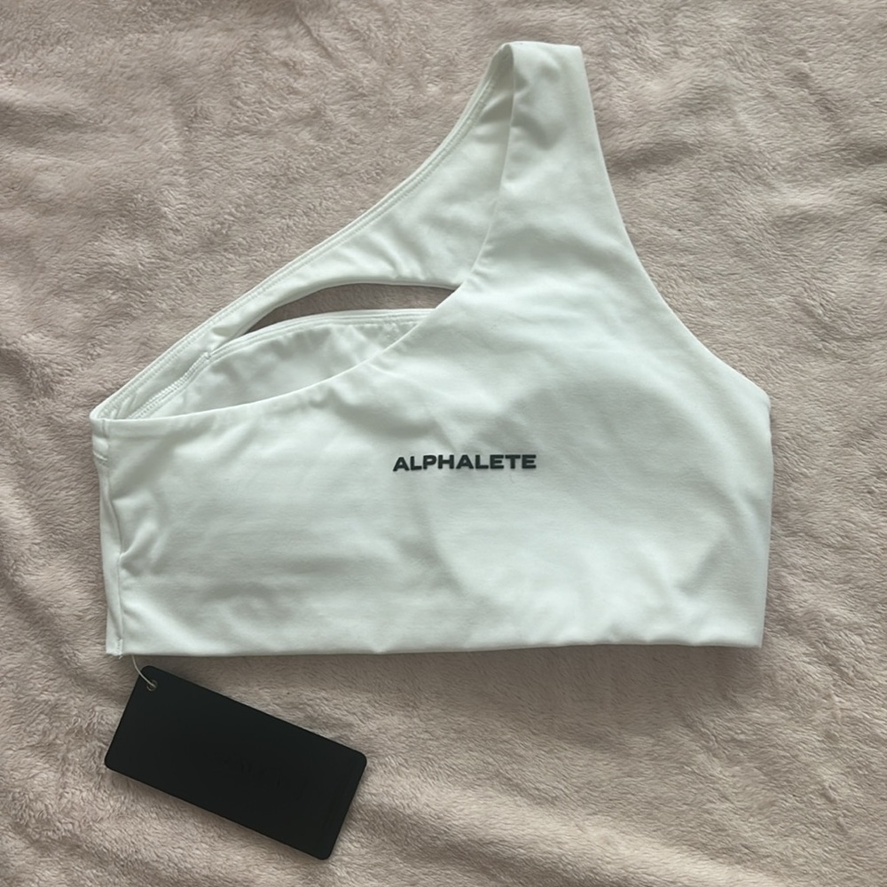 Alphalete Asymmetrical Bra - White, Small - Picture 3 of 4